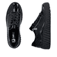 Baskets basses Rieker noires pour femme N2501-00 en cuir verni. Chaussure vue de dessus, couchée.