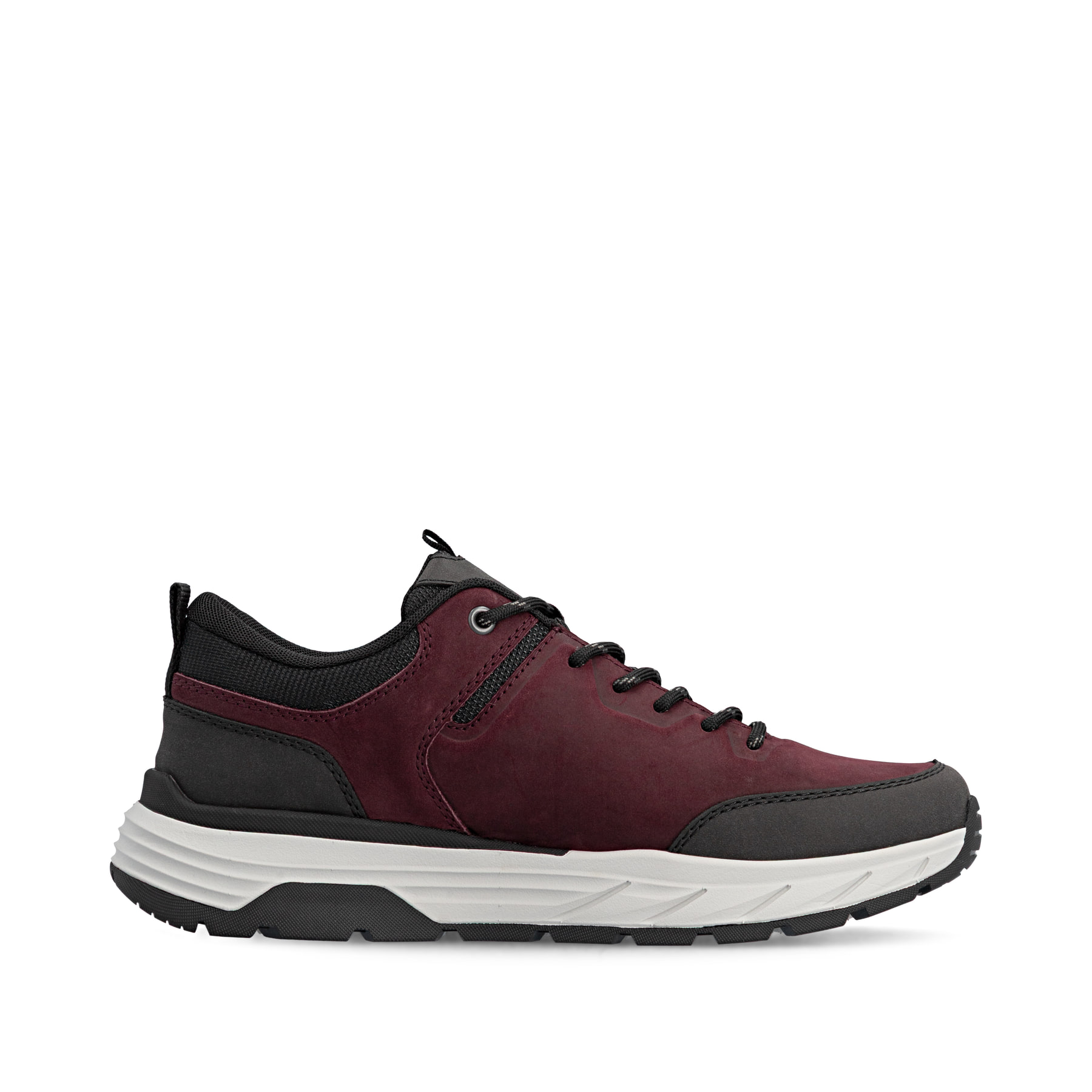 Baskets basses Rieker rouges pour hommes 06103-35 avec membrane RiekerTEX. Côté intérieur de la chaussure.