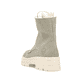 
Armeegrüne Rieker Damen Kurzstiefel X8572-52 mit einer Profilsohle. Schuh von hinten