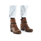 Graugrüne Rieker Damen Schnürstiefel 77431-54 mit Schnürung und Reißverschluss. Schuh Innenseite