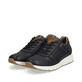 Blaue Rieker Herren Sneaker Low B0701-14 mit Reißverschluss sowie Komfortweite G. Schuhpaar seitlich schräg.