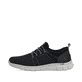 Mocassins Rieker noirs pour homme B7796-02 avec bande élastique. Côté extérieur de la chaussure.