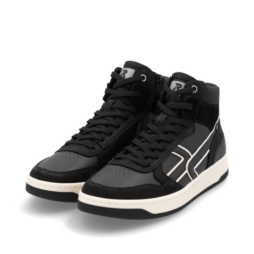 Beige waschbare Rieker Herren Slipper U1103-62 mit einer super leichten Sohle. Schuh Außenseite gespiegelt.