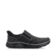 Schwarze Rieker Herren Slipper B1851-00 mit Ready2GO Schnell-Anziehfunktion. Schuh Innenseite.