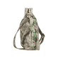 Sac à main Rieker H1304-90 vert brodé de sequins, de détails argentés et de fermeture éclair. Côté droit.