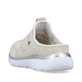 Beige Rieker Damen Clogs M5095-60 mit Gummizug sowie einer ultraleichten Sohle. Schuh von hinten.