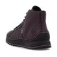 Dunkelrote Rieker Damen Schnürstiefel 71510-30 mit einem Reißverschluss. Schuh von oben.