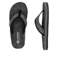 Graue Rieker Herren Zehentrenner 20151-45 mit der Komfortweite G. Schuh von oben, liegend.
