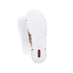 Mehrfarbige vegane Rieker Damen Pantoletten V2369-90 mit schmaler Passform E 1/2. Schuh Laufsohle.