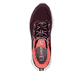 Rote Rieker Sport Damen Sneaker Low W4502-30. Schuh von oben.