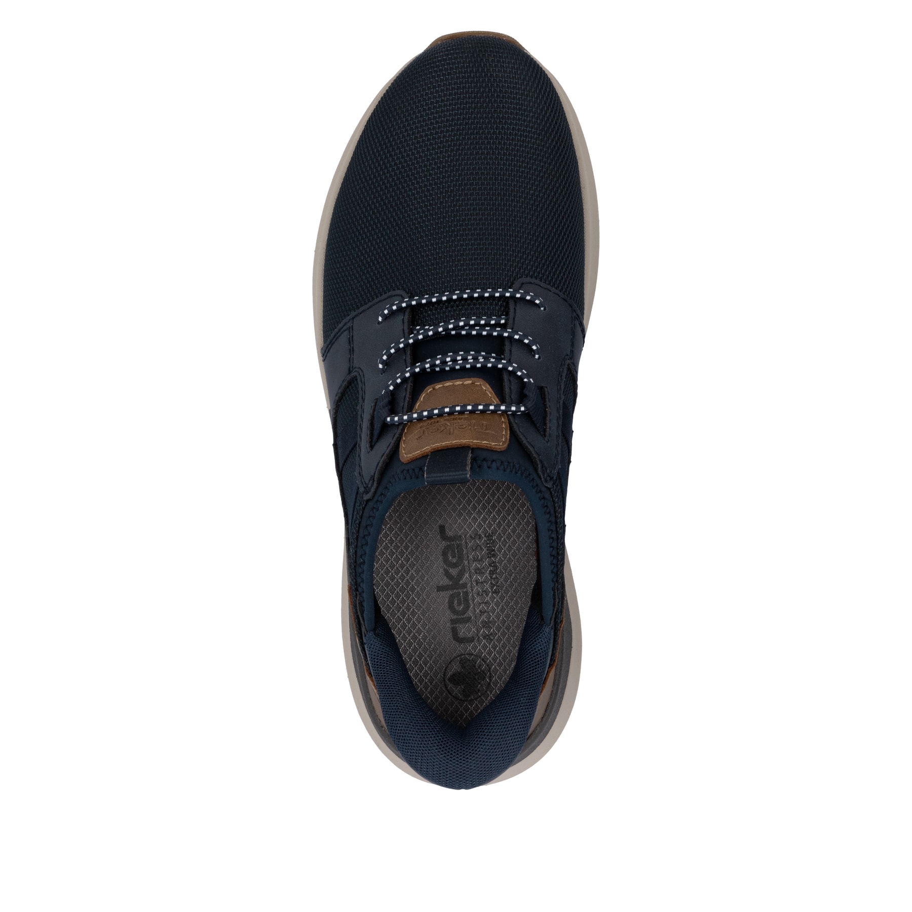 Mocassins Rieker bleus pour homme 06051-14 avec fonction easy in Ready2GO. Semelle extérieure de la chaussure.