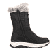 Schwarze Rieker Damen Schnürstiefel W0070-00 mit wasserabweisender TEX-Membran. Schuh Innenseite.