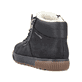 
Asphaltschwarze Rieker Herren Schnürschuhe 18940-00 mit einer robusten Profilsohle. Schuh von hinten