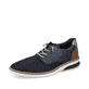 Blaue Rieker Herren Schnürschuhe 14442-14 mit der Komfortweite G 1/2. Schuh seitlich schräg.