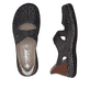 Graue Rieker Ballerinas 46352-45 aus Glattleder mit praktischer easy in Funktion. Schuh von oben, liegend.