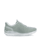 Mintgrüne Rieker Damen Slipper L3262-52 mit easy Hineinschlüpf-Möglichkeit. Schuh Innenseite.