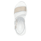 Goldene Rieker Damen Riemchensandalen W2950-90 mit einem Klettverschluss. Schuh von oben.
