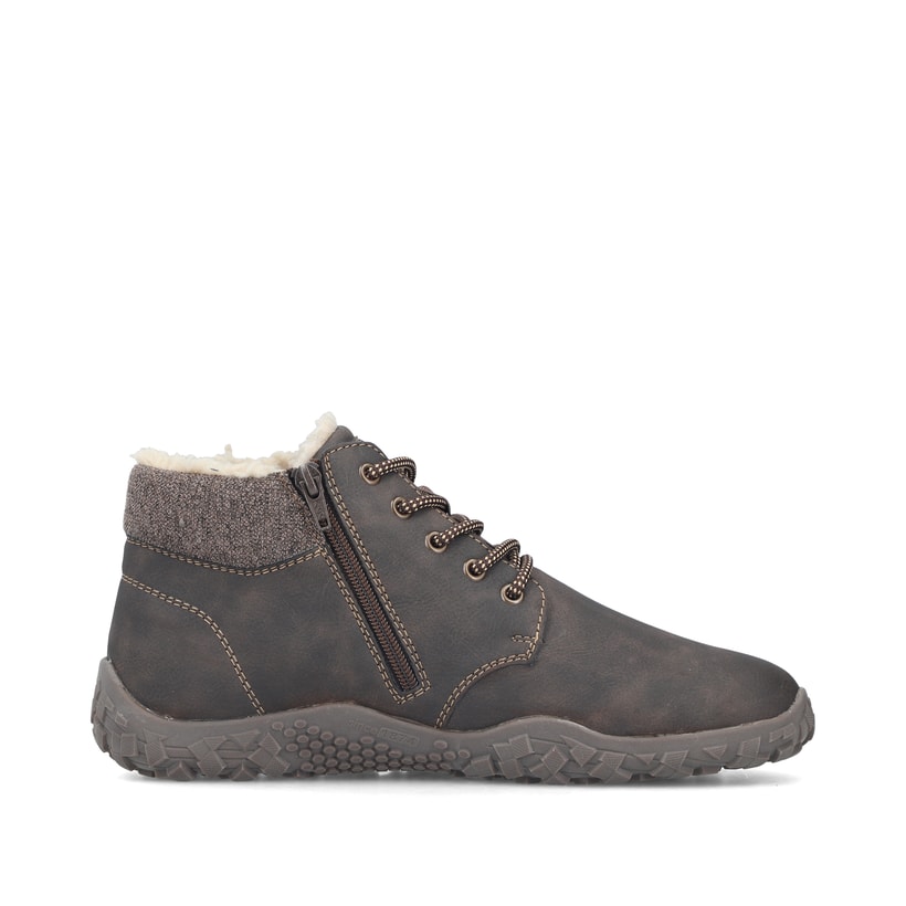 Dunkelbraune Rieker Herren Schnürstiefel 08130-25 mit dem Highflex-Feature. Schuh Innenseite.