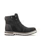 Tiefschwarze Rieker Herren Schnürstiefel F3832-00 mit einer robusten Profilsohle. Schuh Innenseite