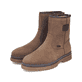 Braune Rieker Herren Kurzstiefel F7070-25 aus Rauleder. Schuhpaar seitlich schräg.