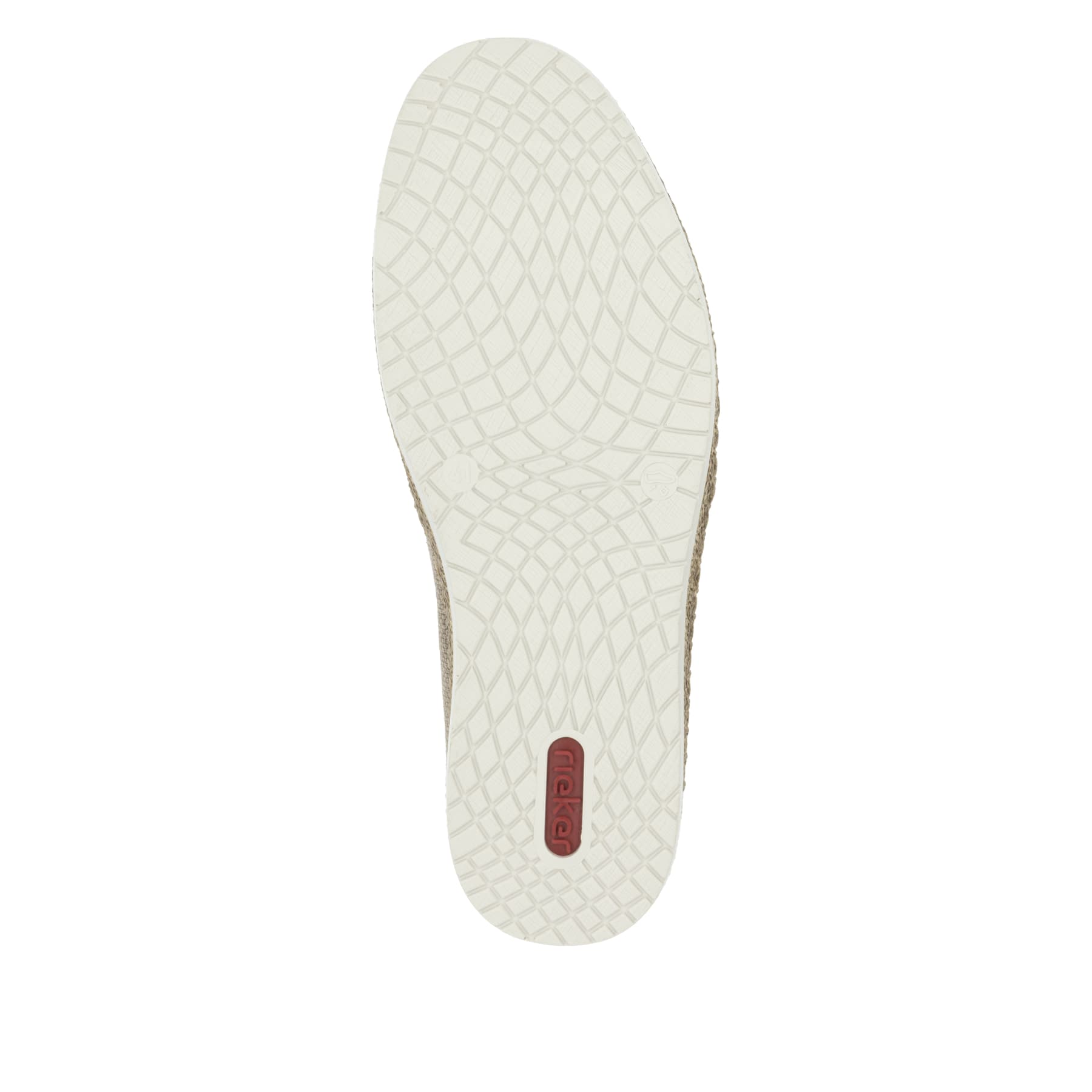 Beige Rieker Herren Slipper B5265-64 mit einem Gummizug sowie Komfortweite G 1/2. Schuh Laufsohle.