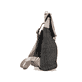 Sac à dos Rieker H1386-92 multi avec motif tressé, compartiment pour tablette et beaucoup d'autres compartiments. Ouvert.