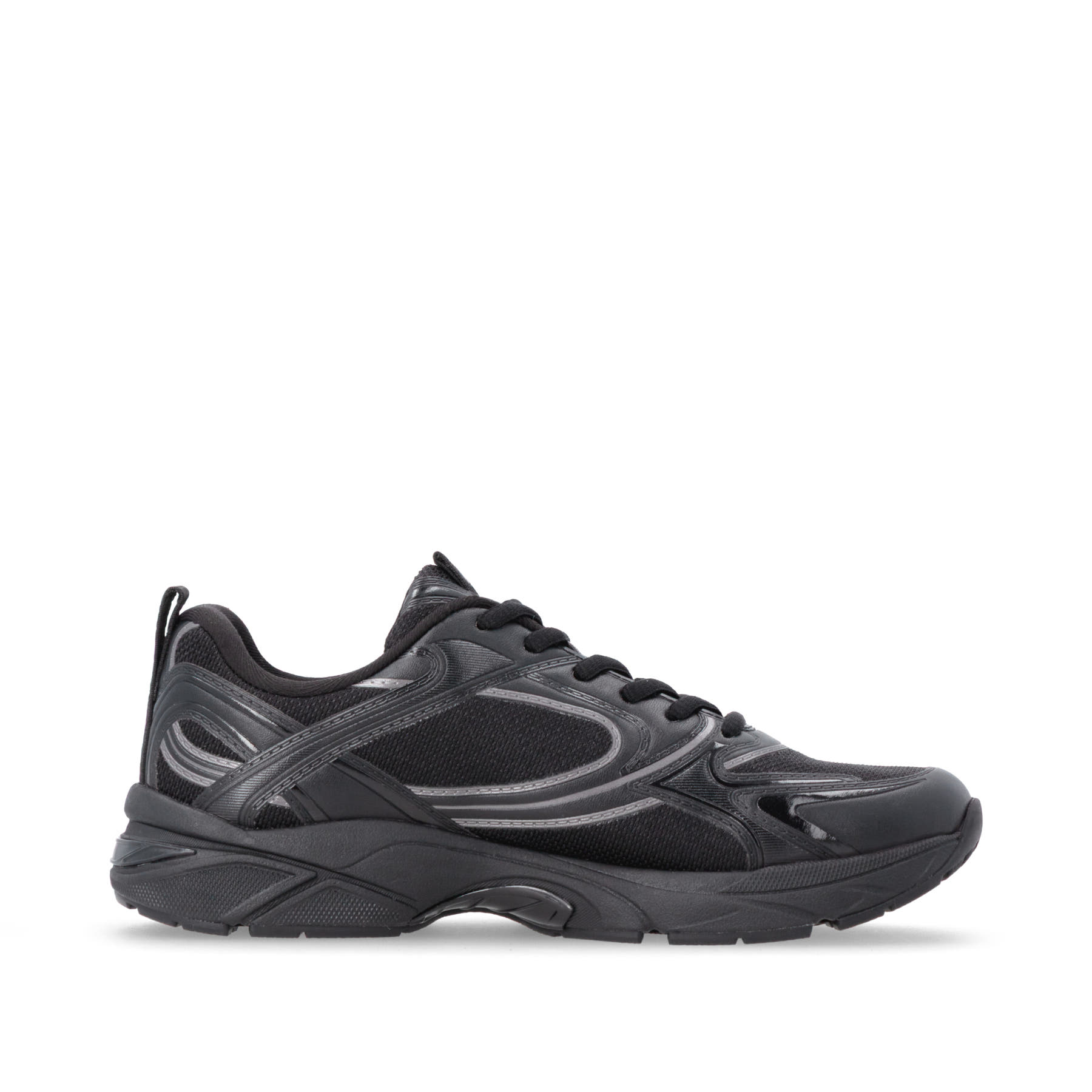 Schwarze Rieker Sport Damen Sneaker Low W4202-00. Schuh Innenseite.