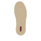 Beige Rieker Damen Sneaker Low M5521-90 mit metallischem Finish sowie Schnürung. Schuh Laufsohle.
