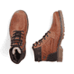 Braune Rieker Herren Schnürstiefel 38832-22 mit wasserabweisender TEX-Membran. Schuh von oben, liegend.