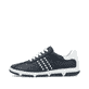 Blaue Rieker Damen Schnürschuhe 42408-14 mit der Extraweite H. Schuh Außenseite.