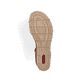Rosane Rieker Keilsandaletten 63778-31 mit Schmuckelementen sowie einem Gummizug. Schuh Laufsohle.