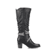 Ozeanblaue Rieker Damen Hochschaftstiefel 94791-14 mit einer robusten Profilsohle. Schuh Innenseite