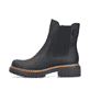 Schwarze Rieker Damen Chelsea Boots 72660-00 mit einem Reißverschluss. Schuh Außenseite.