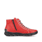 Feuerrote Rieker Damen Schnürschuhe 55020-33 mit einer schockabsorbierenden Sohle. Schuh Innenseite
