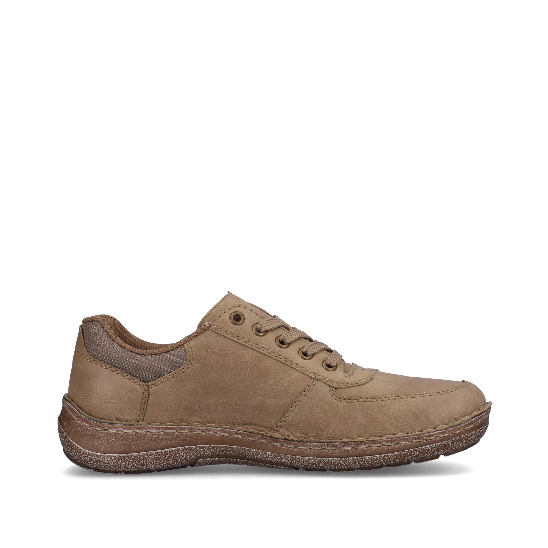 Beige Rieker Herren Schnürschuhe 03010-64 mit Reißverschluss sowie Extraweite H. Schuh Innenseite.