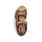 Braune Rieker Herren Trekkingsandalen 26952-24 mit einem Klettverschluss. Schuh von oben.