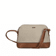Rieker Handtasche H1510-60 in Beige mit Reißverschluss und kleinen Innenfächern. Vorderseite.