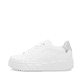 Weiße Rieker Damen Sneaker Low W2601-80 mit einer Schnürung. Schuh Außenseite.