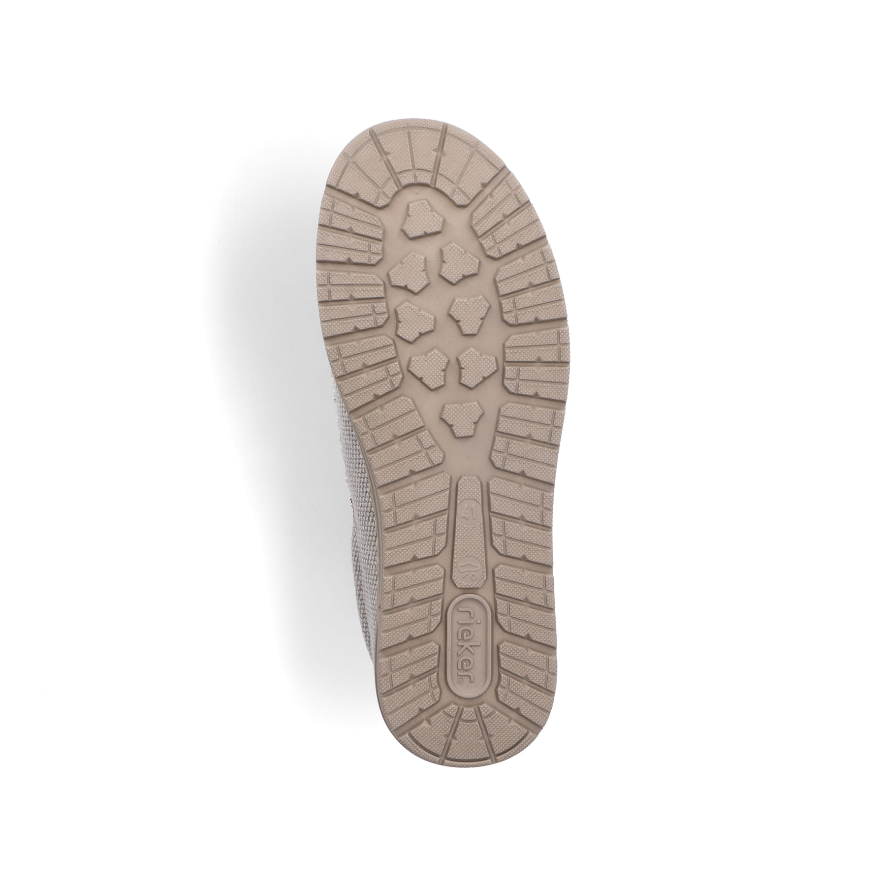 Beige Rieker Herren Slipper 08651-62 mit einem Gummizug sowie der Extraweite H. Schuh Laufsohle.