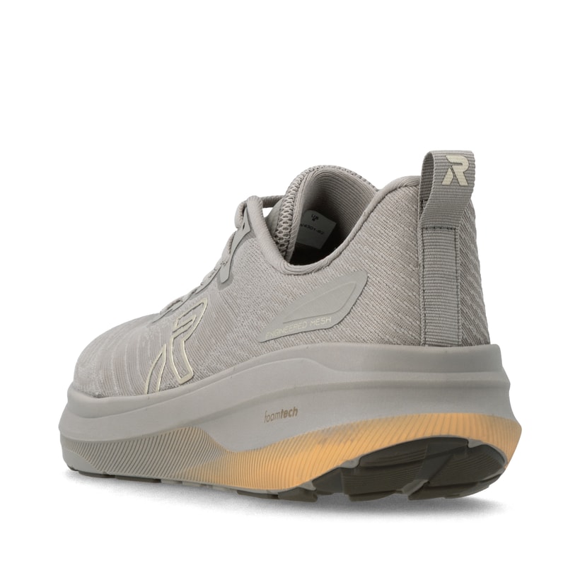 Beige Rieker Sport Damen Sneaker Low W4301-62. Schuh von hinten.