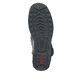 
Tiefschwarze Rieker Damen Kurzstiefel Z68M1-01 mit einer schockabsorbierenden Sohle. Schuh seitlich schräg