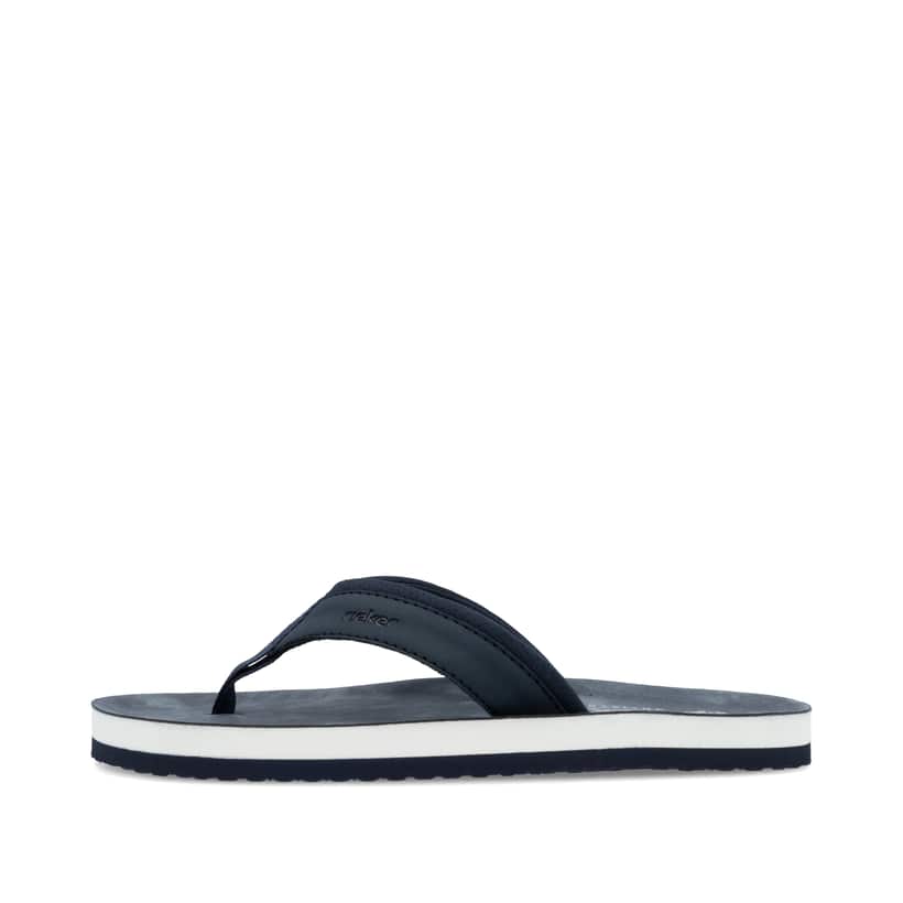 Blaue Rieker Herren Zehentrenner 20151-15 mit der Komfortweite G. Schuh Außenseite.