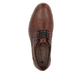 Braune Rieker Herren Schnürschuhe 13516-22 mit der Komfortweite G 1/2. Schuh von oben.