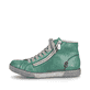
Smaragdgrüne Rieker Damen Schnürschuhe Z1221-53 mit einer robusten Profilsohle. Schuh Außenseite