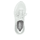 Weiße Rieker Damen Slipper W2503-52 mit einem Gummizug sowie flexibler Sohle. Schuh von oben.