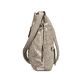 Sac à bandoulière Rieker H1301-62 beige avec motif tissé, détails dorés et fermeture éclair. Côté droit.
