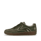Grüne vegane Rieker Damen Sneaker Low M5512-54 mit einer Schnürung. Schuh Außenseite.