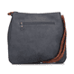 Sac à bandoulière Rieker H1005-14 bleu avec fermeture éclair et pendentif en forme de cœur. Verso.