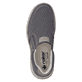 Schwarze Rieker Herren Slipper 17363-00 mit einem Gummizug sowie Extraweite H. Schuh von oben.