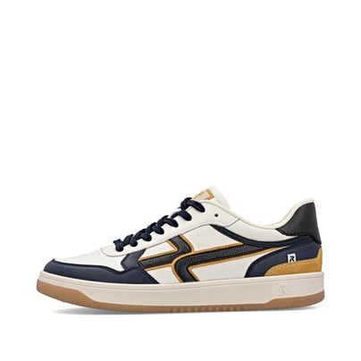Beige waschbare Rieker Herren Slipper U1103-62 mit einer super leichten Sohle. Schuh Außenseite gespiegelt.